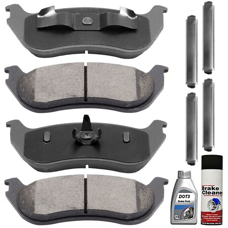 Motorbymotor MotorbyMotor Rear Ceramic Brake Pads w/Hardware Kit D881(4Pack) BPD881